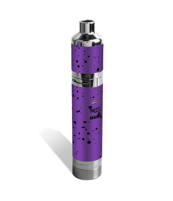 Purple Black Spatter back view Wulf Mods Evolve Plus XL Concentrate Vaporizer on white background