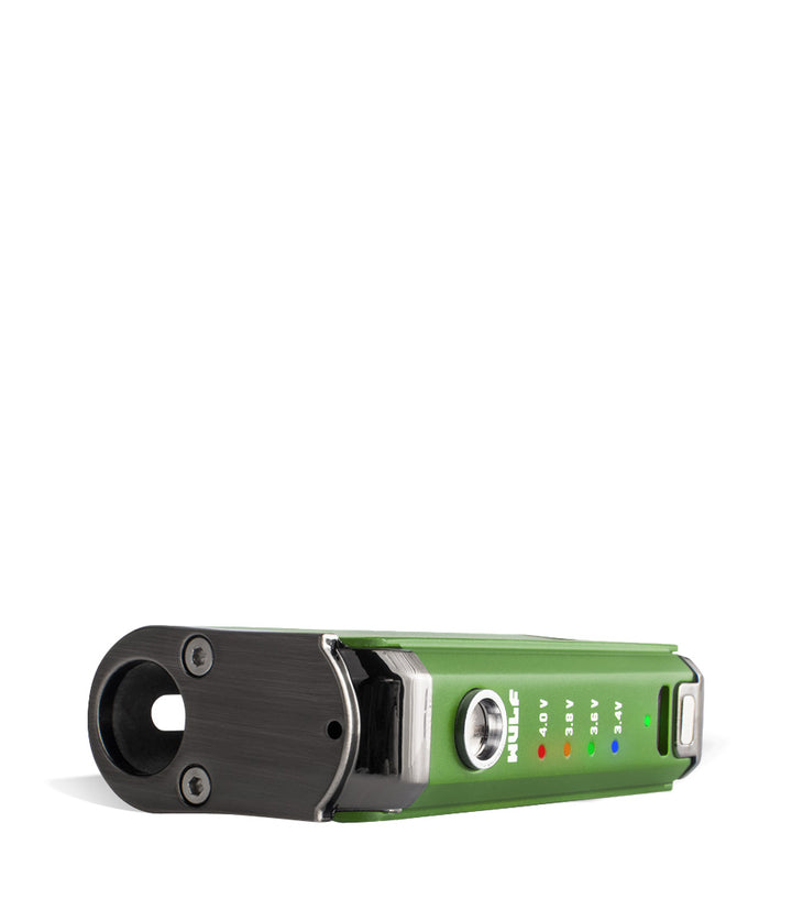 Green top view Wulf Mods Duo 2 in 1 Cartridge Vaporizer on white background