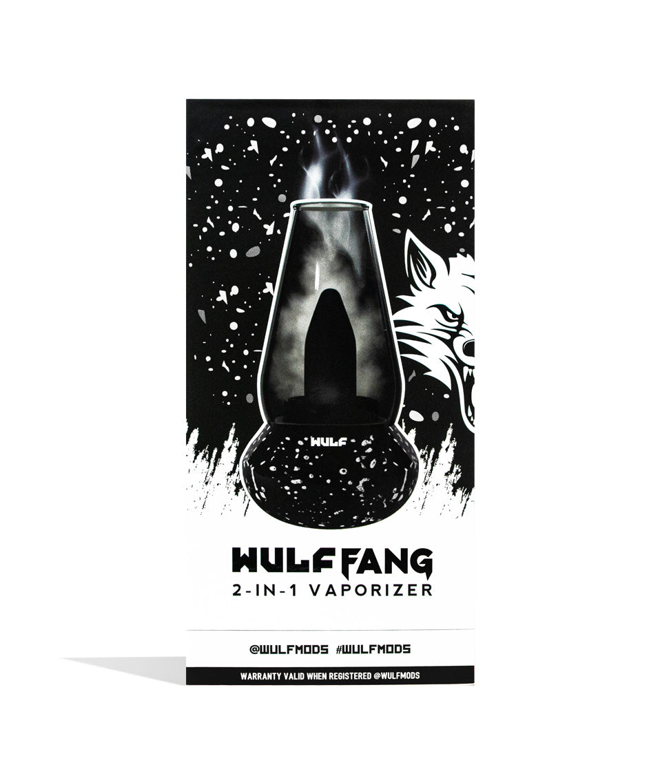 Black White Spatter packaging Wulf Mods Fang 2-in-1 Vaporizer on white background