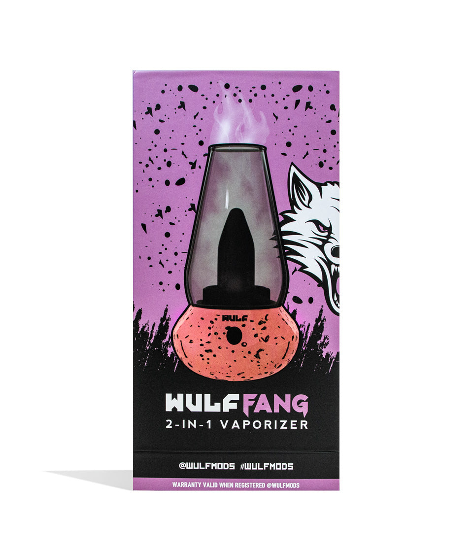 Pink Black Spatter packaging Wulf Mods Fang 2-in-1 Vaporizer on white background