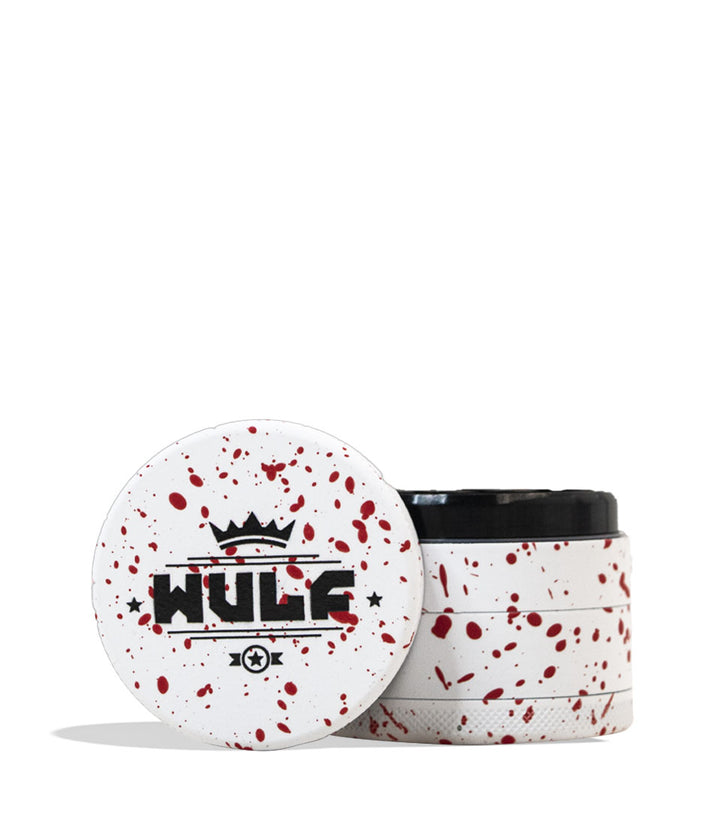 White Red Spatter Wulf Mods 4pc 65mm Spatter Grinder on white background