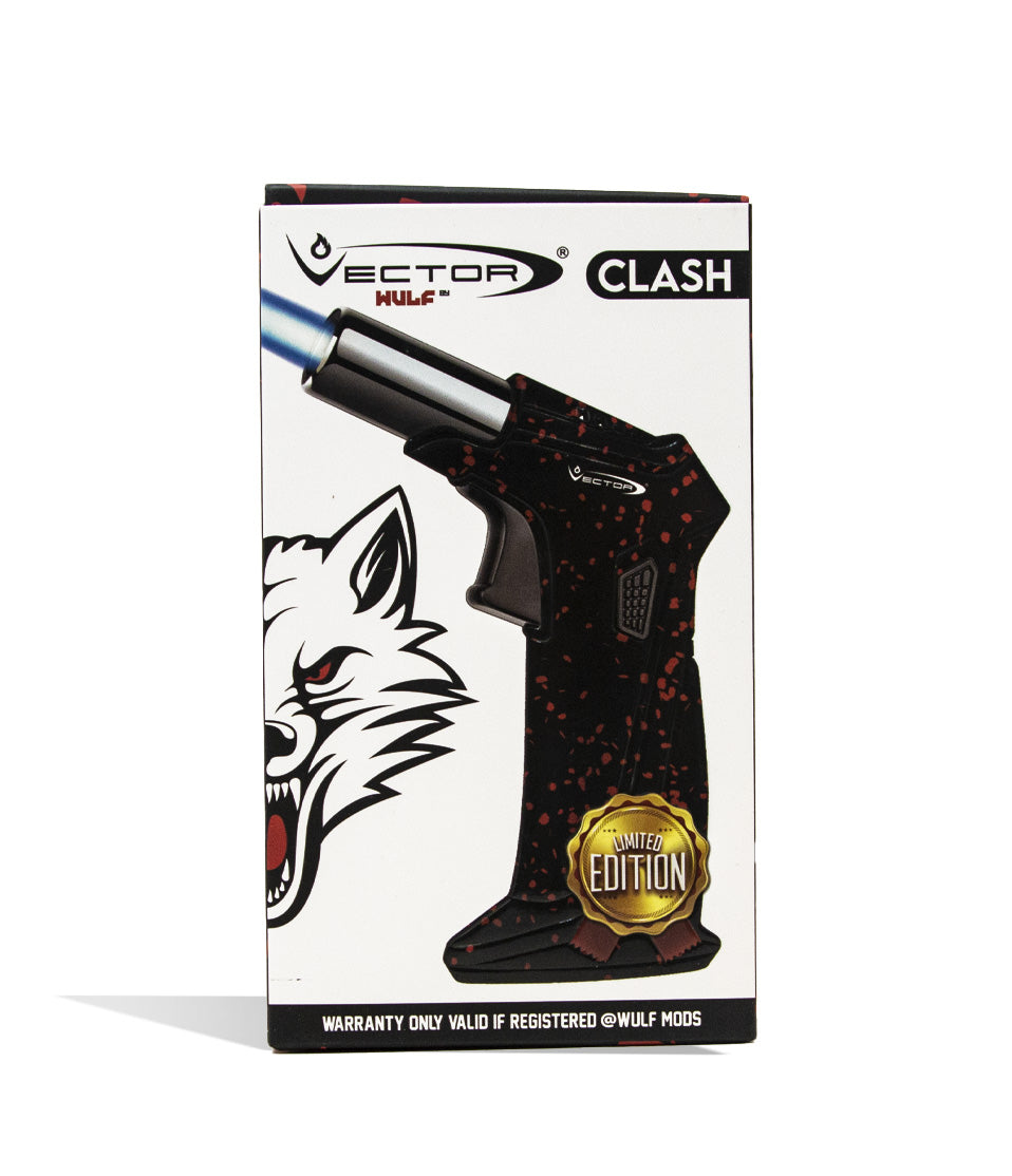 Black Red Spatter Wulf Mods Clash Torch packaging on white background