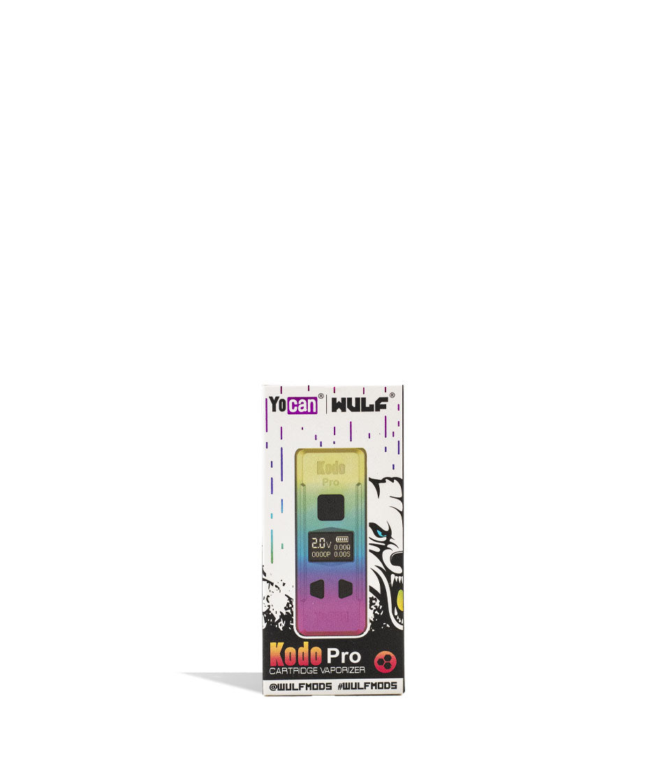 Full Color packaging Wulf Mods KODO Pro Cartridge Vaporizer on white background