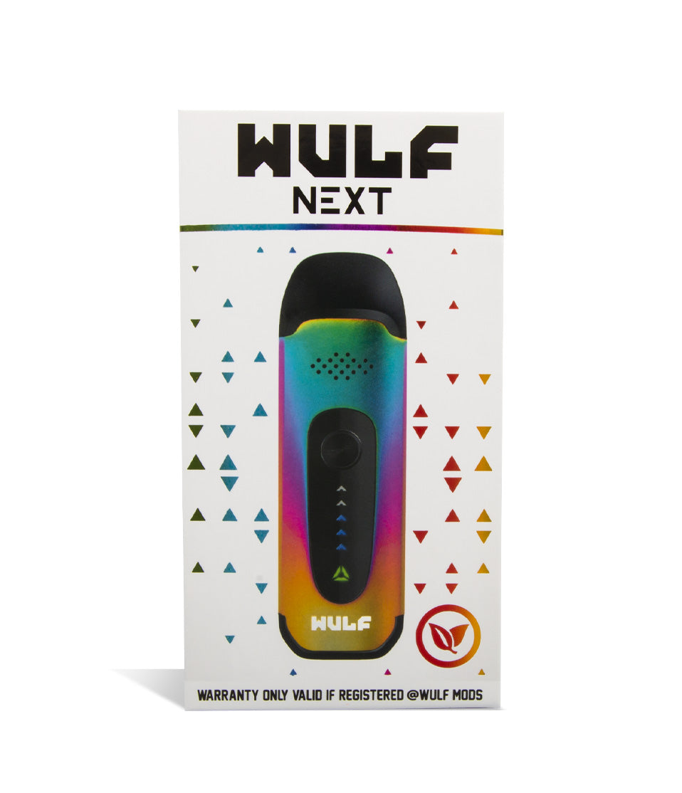 Full Color packaging Wulf Mods Next Vaporizer on white background