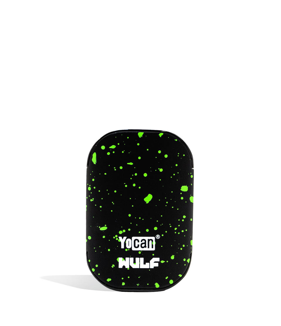 Black Green Spatter back view Wulf Mods UNI X Cartridge Vaporizer on white background