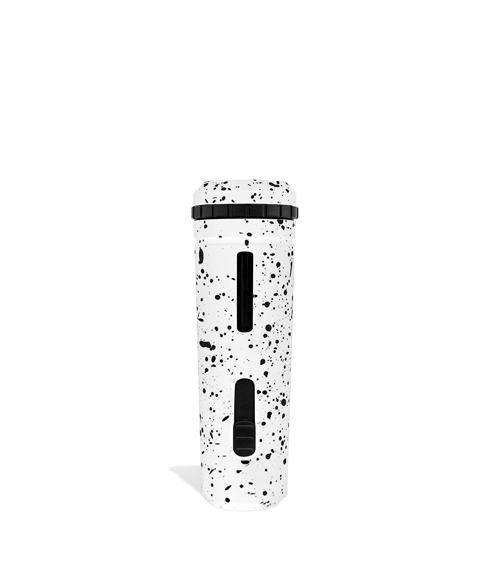 White Black Spatter Wulf Mods UNI Adjustable Cartridge Vaporizer Back View on White Background